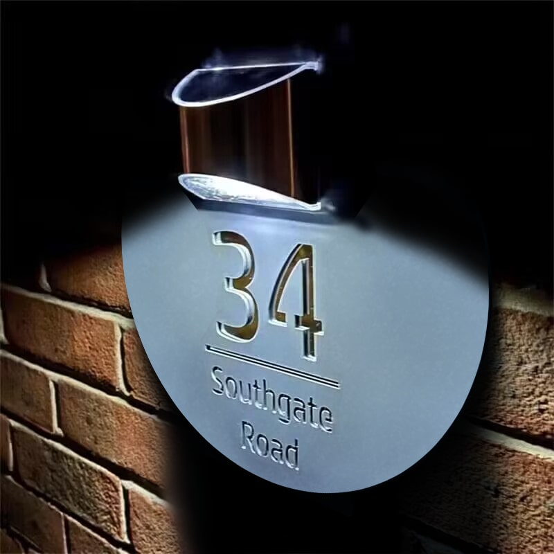 Spersonalizowany okrągły solarowy baner domowy na energię słoneczną