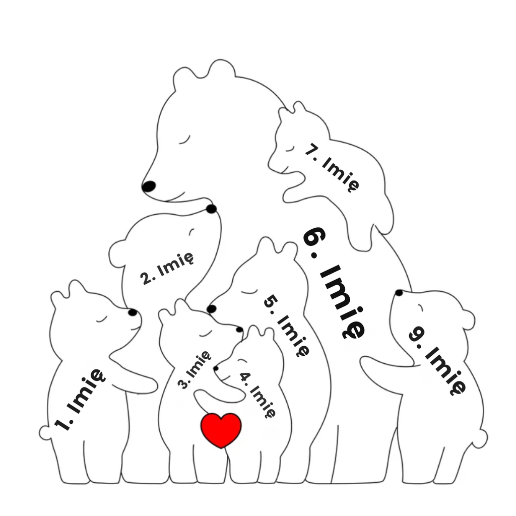 Rodzina Jednorodzinna Przytulający Miś - Symbol miłości