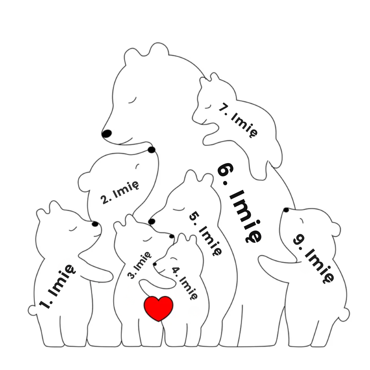 Rodzina Jednorodzinna Przytulający Miś - Symbol miłości